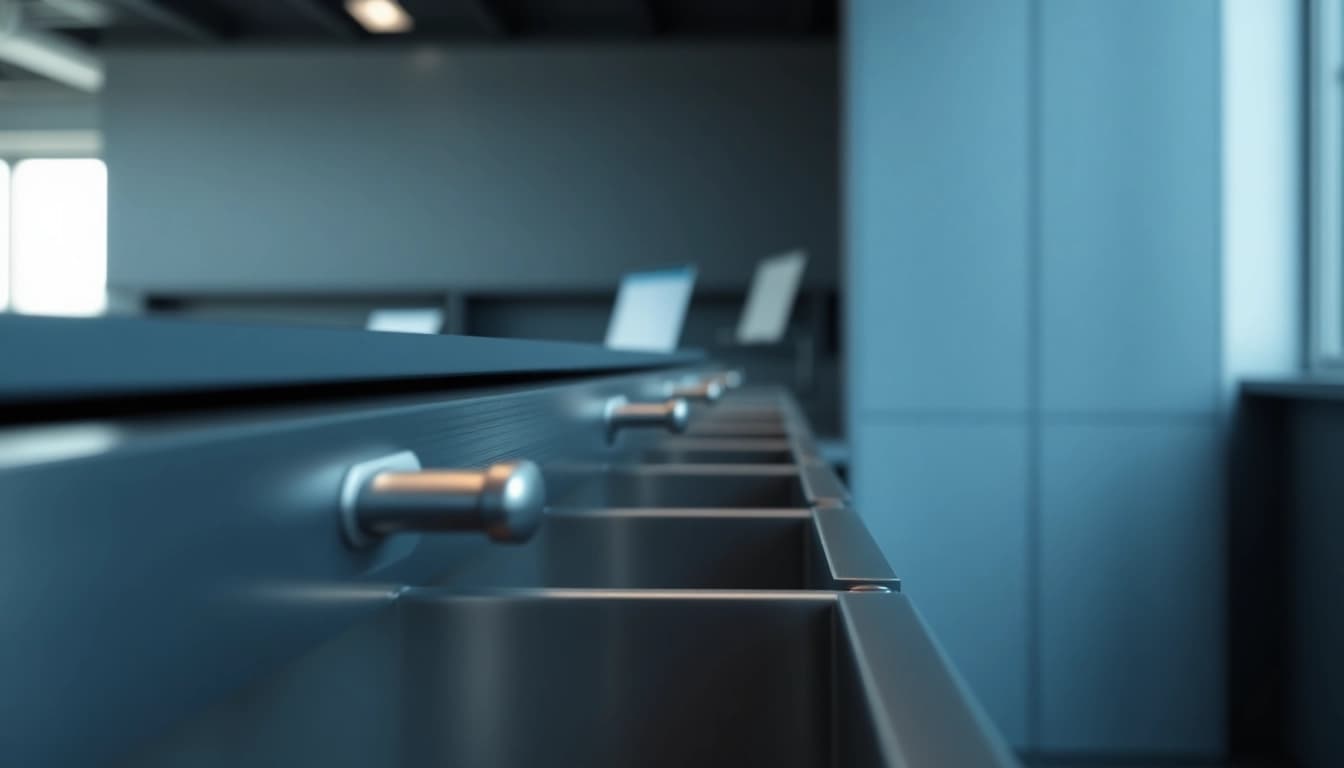 Showcasing a seamless metal drawer system designed for modern organization and functionality.