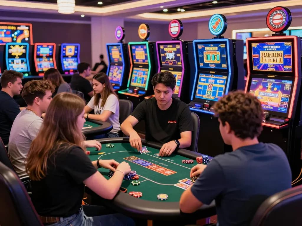 Exciting online gaming environment with players at TG88 casino, showcasing vibrant casino games and engaging atmosphere.