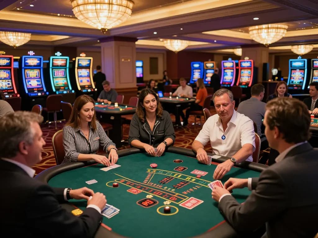 Players engaging at SC88 casino tables while enjoying vibrant gameplay with high stakes