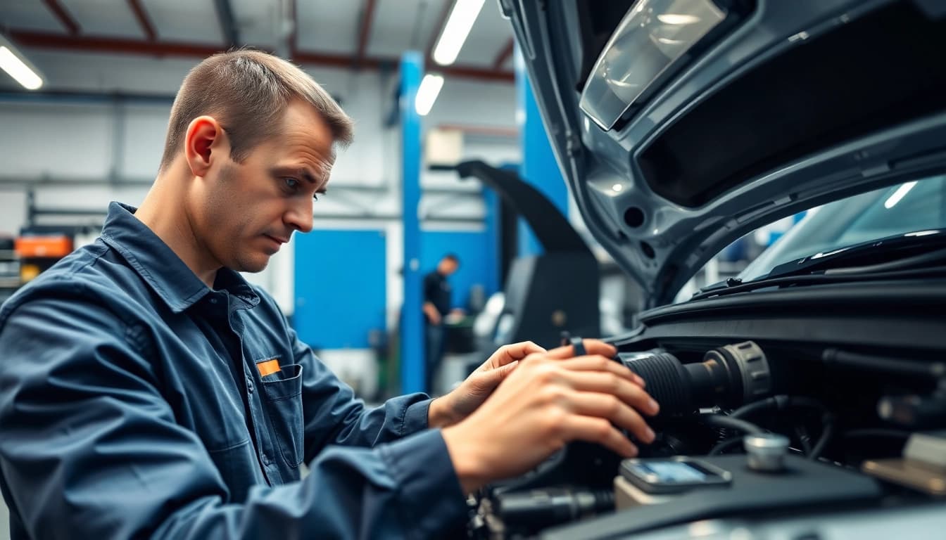 Evaluate bumper to bumper extended warranty options with a mechanic in a well-equipped garage.