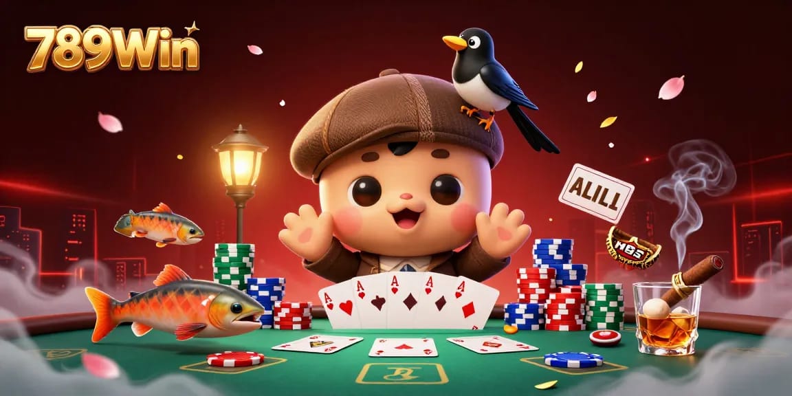 Play and win big at 789Win with exciting poker games featuring colorful characters.