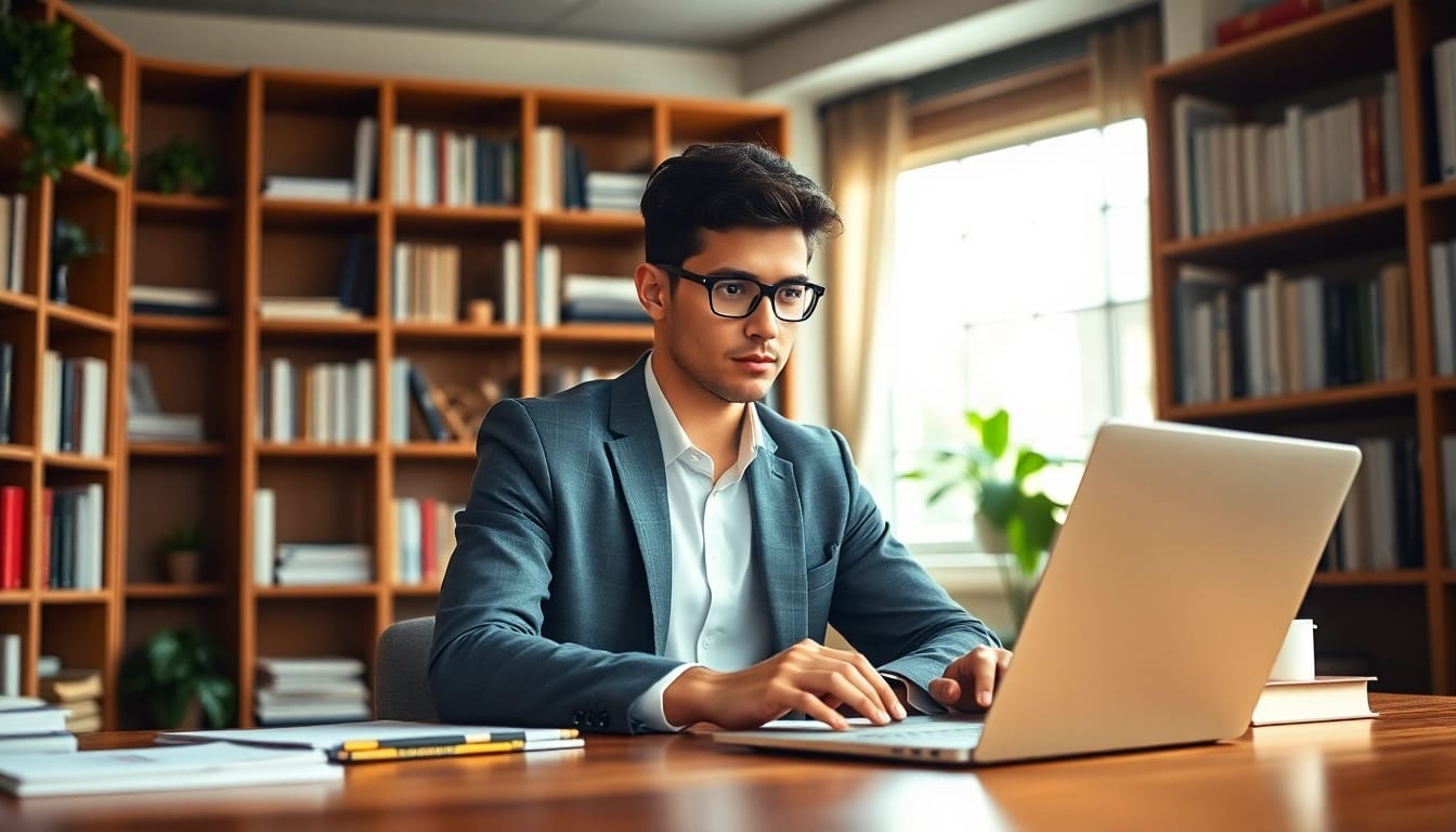 Pay someone to take GRE for me: A focused student at a desk, studying hard.