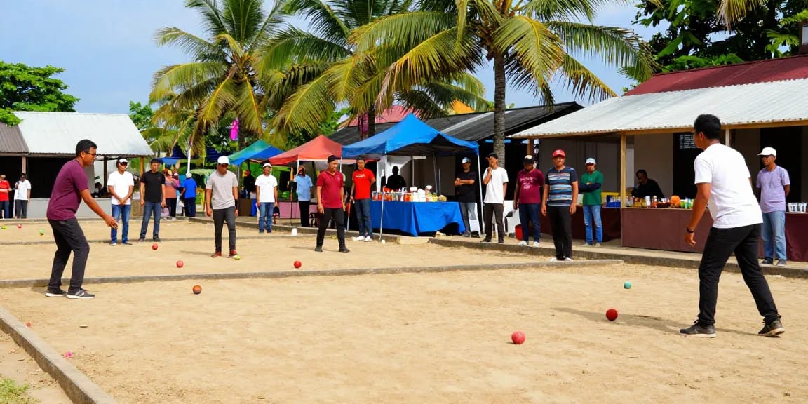 Community petanque match at fopikotaparepare.org showcasing players and vibrant atmosphere in Parepare.