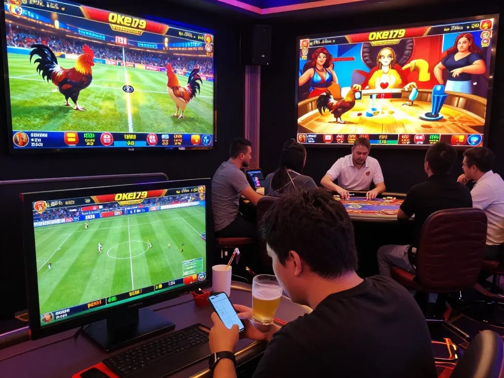 Users engaging in live betting on the Oke179 platform, experiencing exciting online gambling activities.