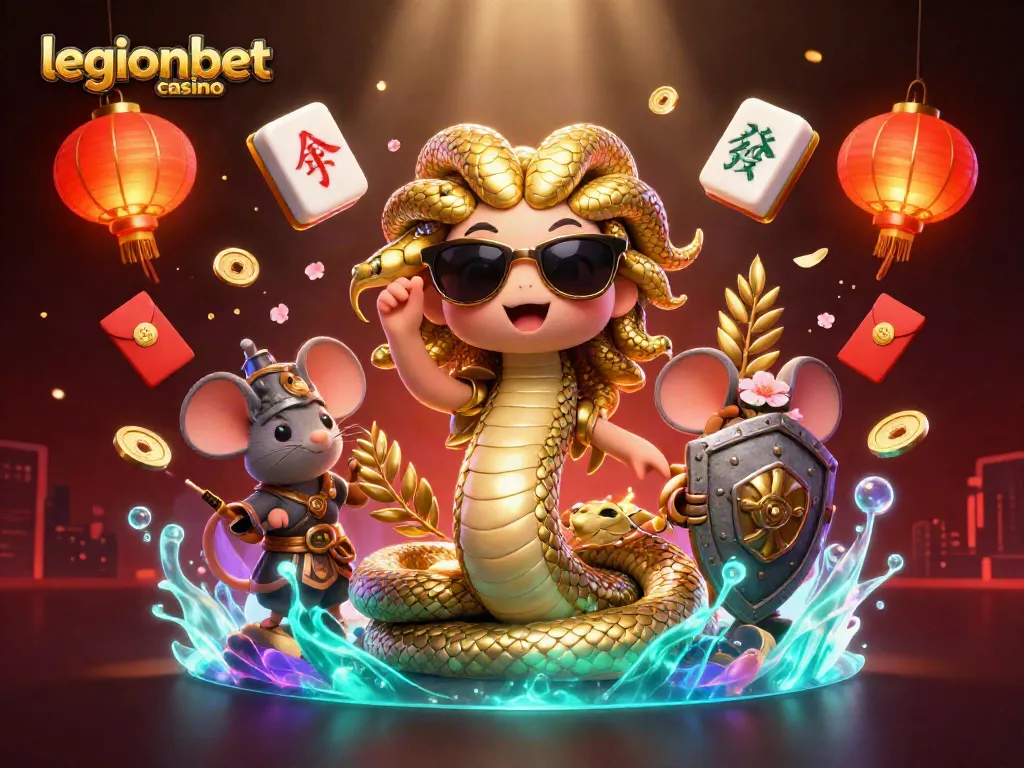 Experience the excitement at legionbet casino with vibrant characters and gambling elements in a dynamic scene.