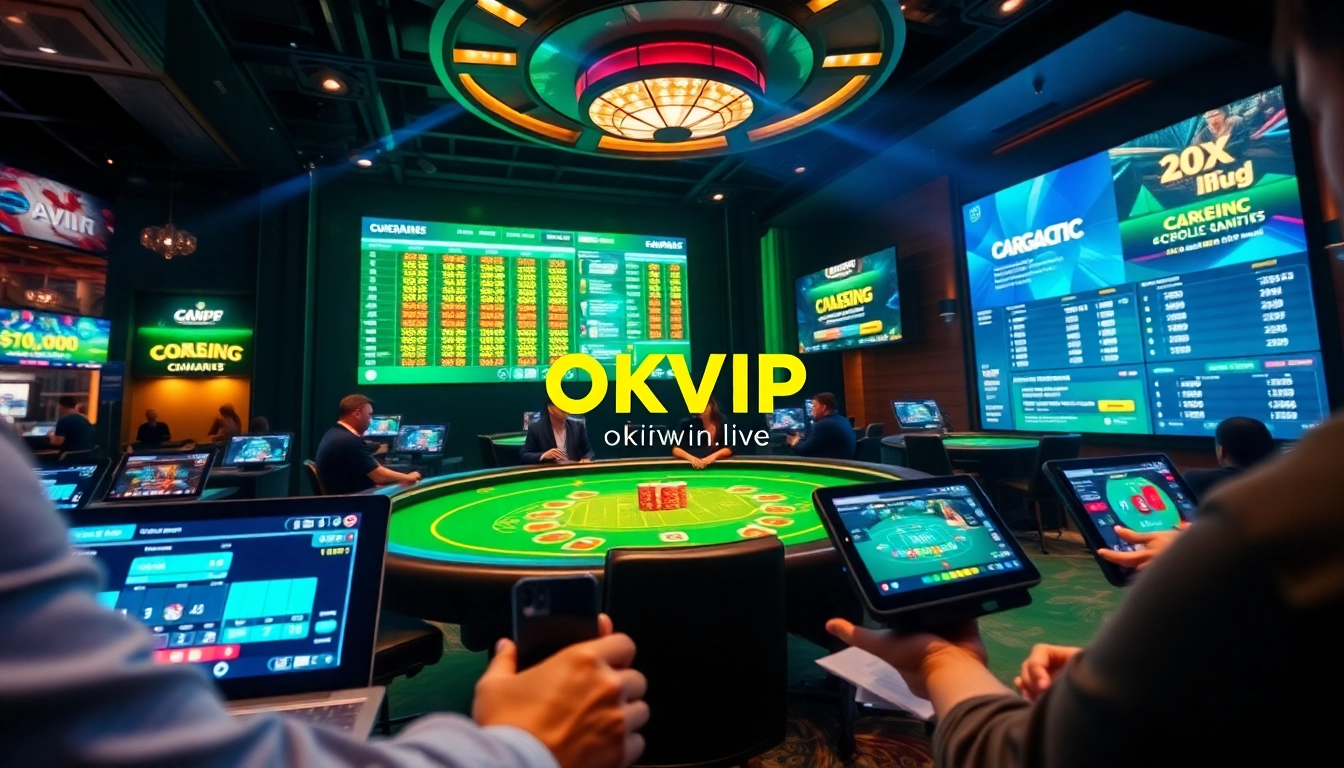 Exciting online gambling atmosphere featuring okvipwin.live showcasing engaging games and promotions.