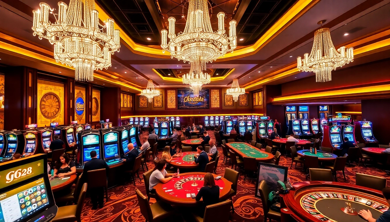 Experience the excitement of G28 at a luxurious and engaging casino floor with diverse gaming options.