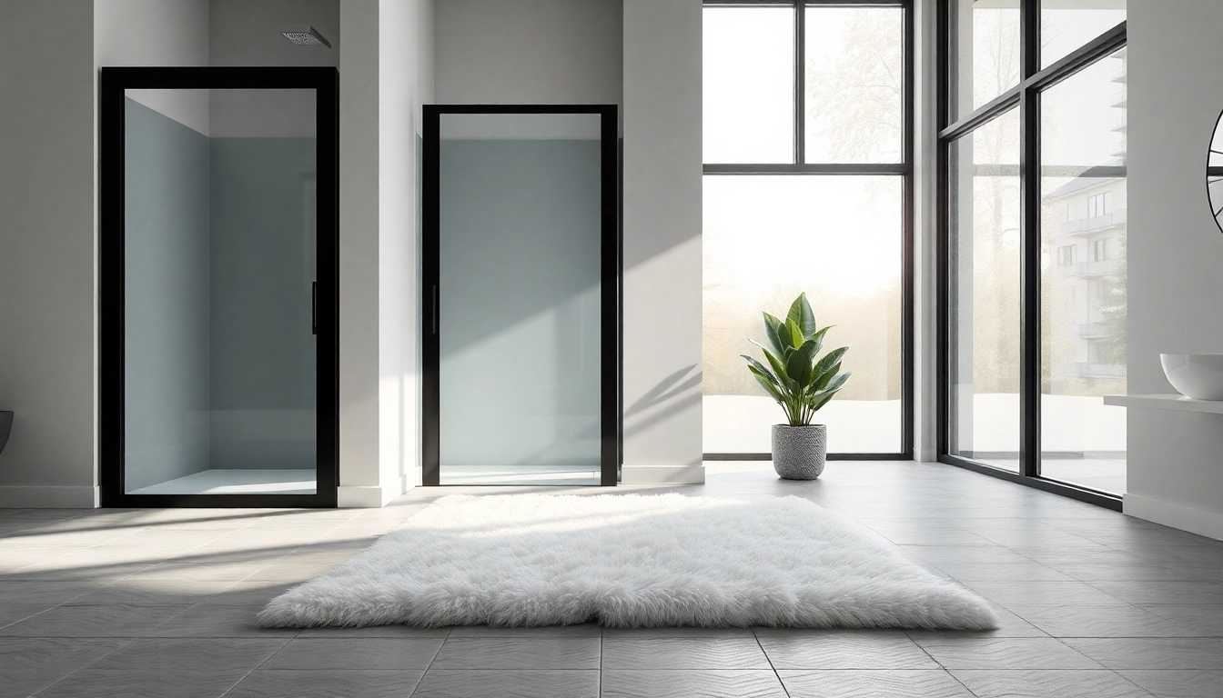 Enhance your space with elegant black frame shower doors that add sophistication and style.