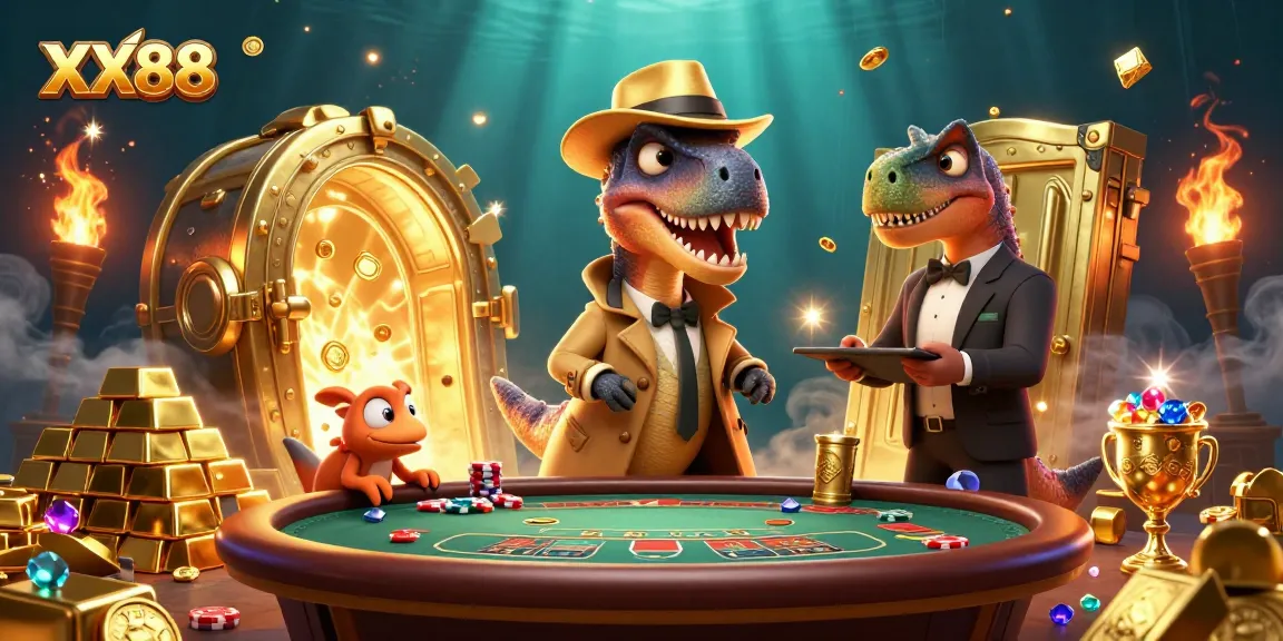 Experience the thrill of XX88 as a velociraptor card counter tries to deceive a pit boss amidst piles of riches.