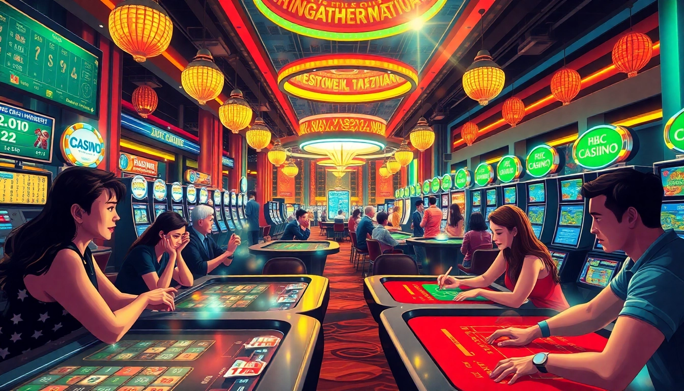 Exciting online casino scene at w88.nyc with vibrant lighting and engaged players.