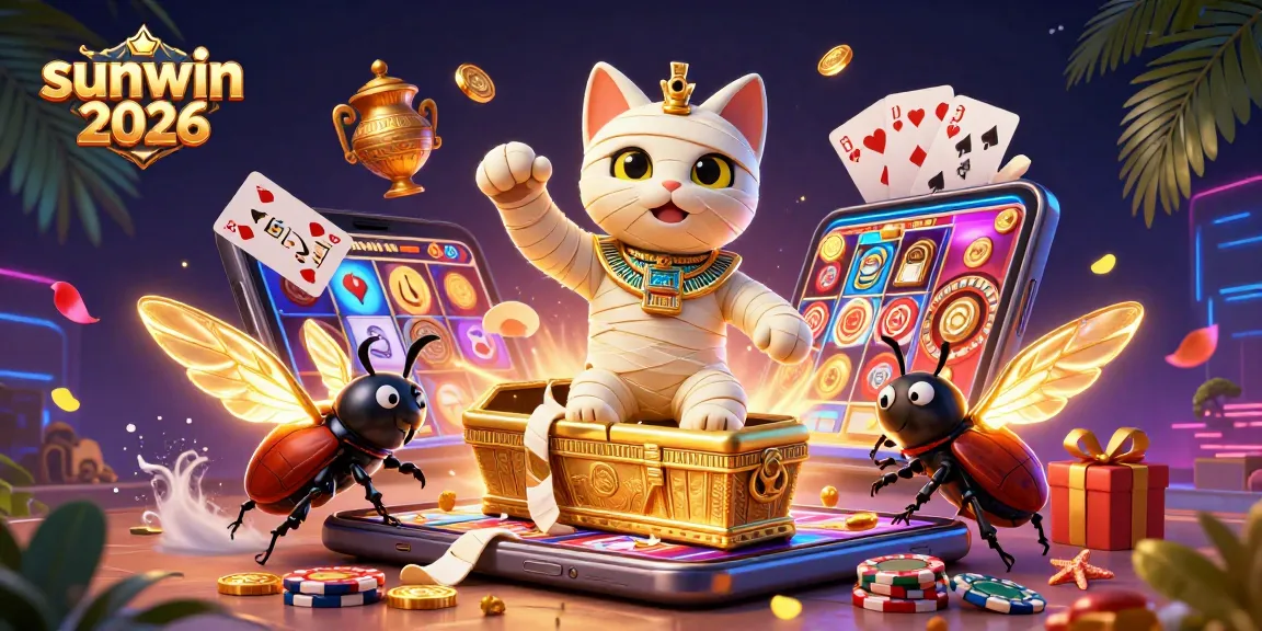 Experience thrilling gameplay with sunwin 2026 in this vibrant 3D casino illustration.