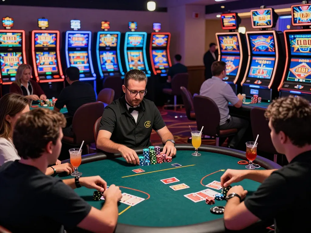 Explore the thrilling casino scene at https://gem88.com.mx/ with engaging players and vibrant gaming atmosphere.
