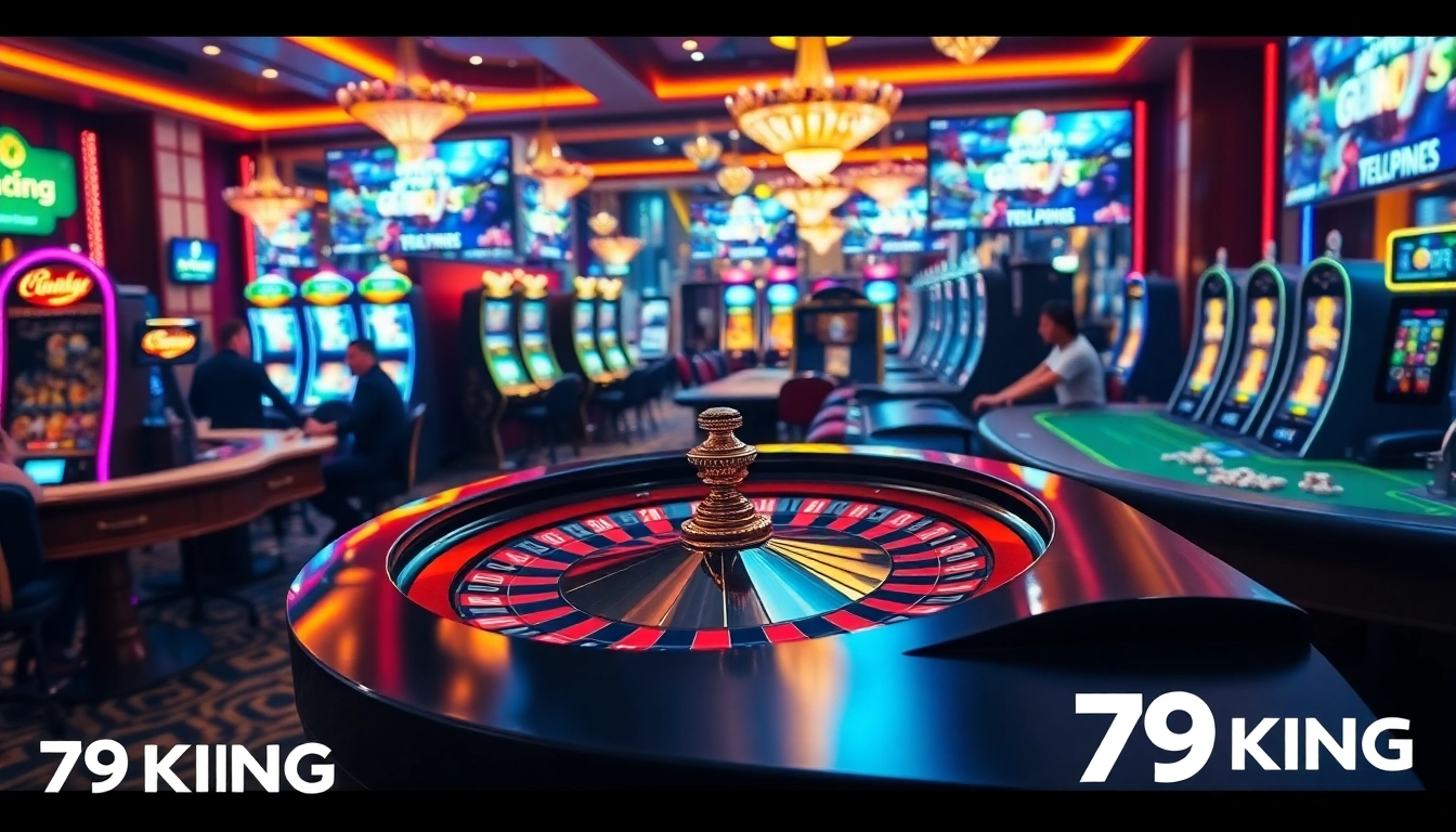 Experience the thrill of winning with 79KING at a vibrant casino floor filled with excitement.