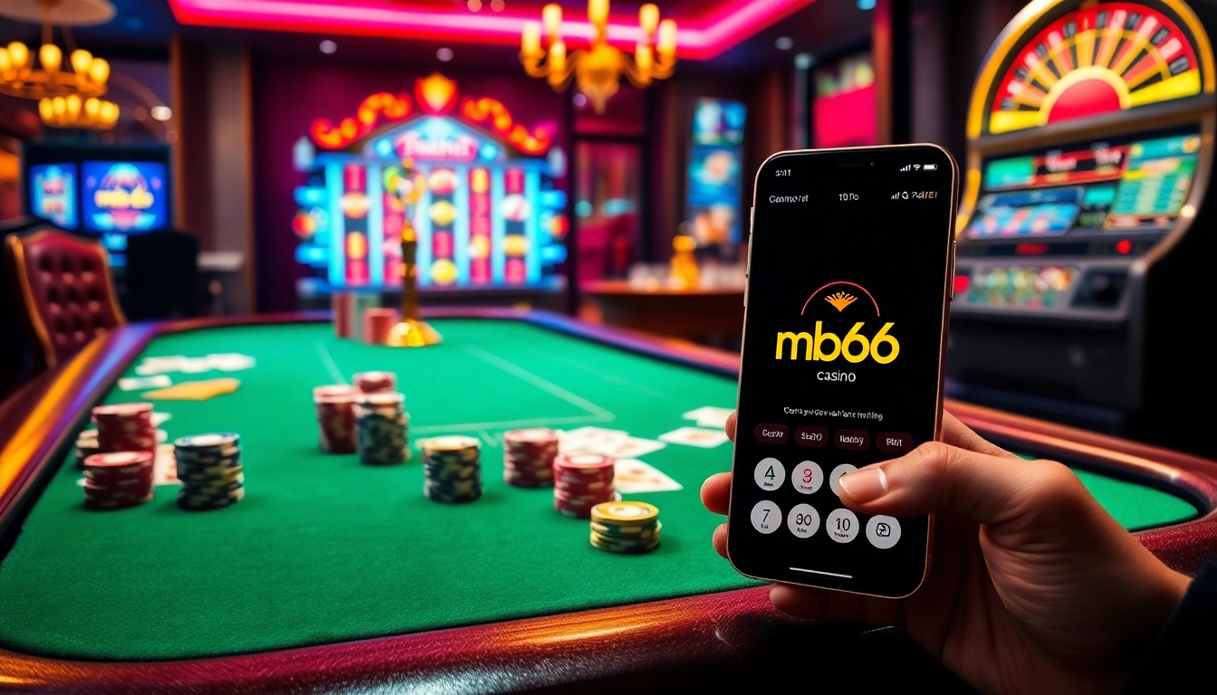 Experience thrilling online gambling at mb66.nyc with vibrant casino visuals and exciting gameplay.