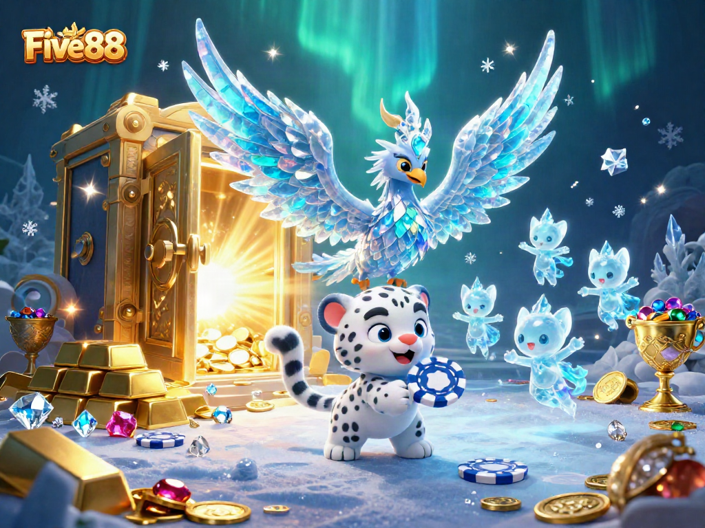 Experience thrilling betting action with Five88's vibrant 3D magic featuring interactive casino elements.
