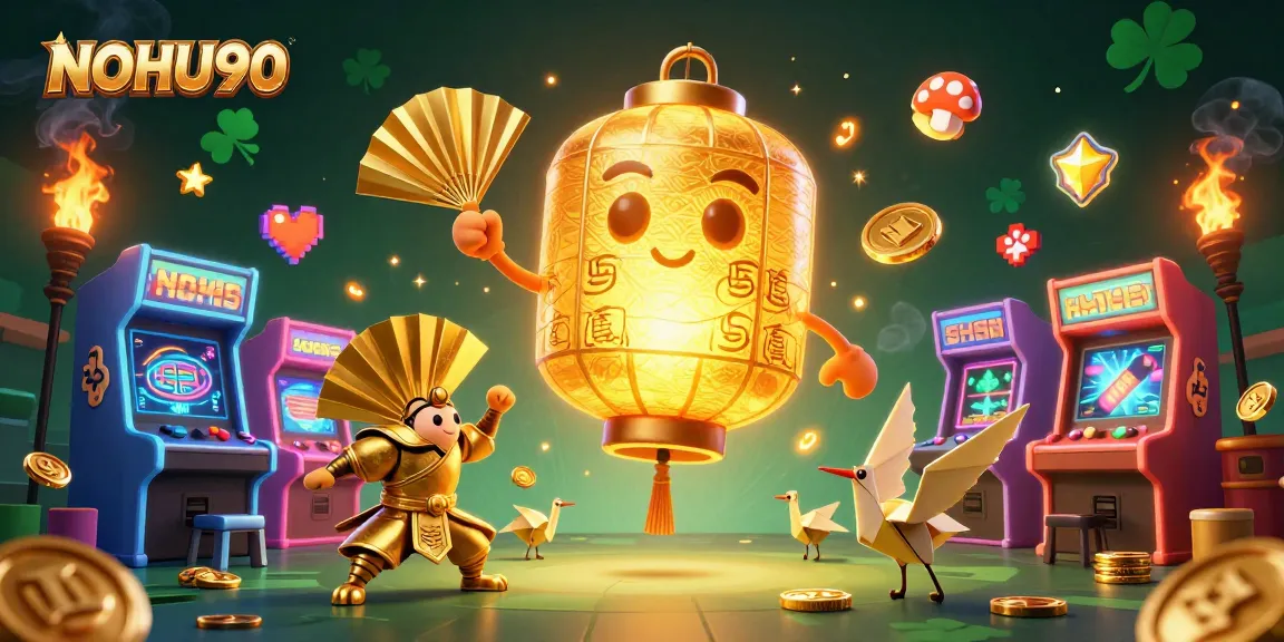 Experience the thrill of NOHU90 with colorful gaming fun and lucky charm spirits!