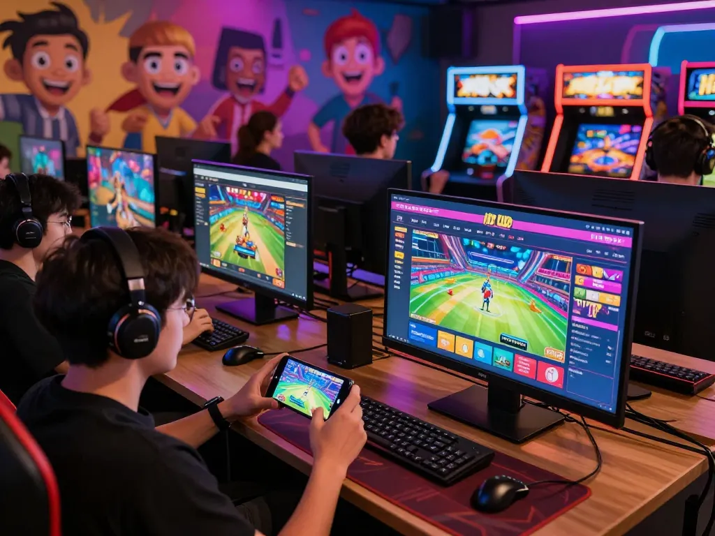 Hit club online gaming session with vibrant graphics and enthusiastic players.