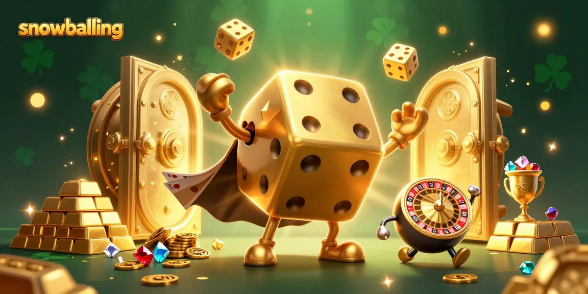 Engage in snowballing while navigating thrilling golden dice and vibrant casino treasures!