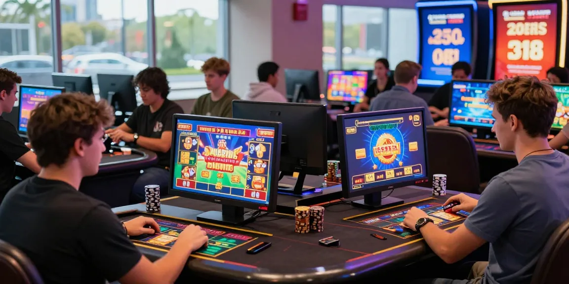 Engaged players at an online casino using credit cards for deposits, showcasing the vibrant atmosphere of https://cullengolfclub.co.uk/.