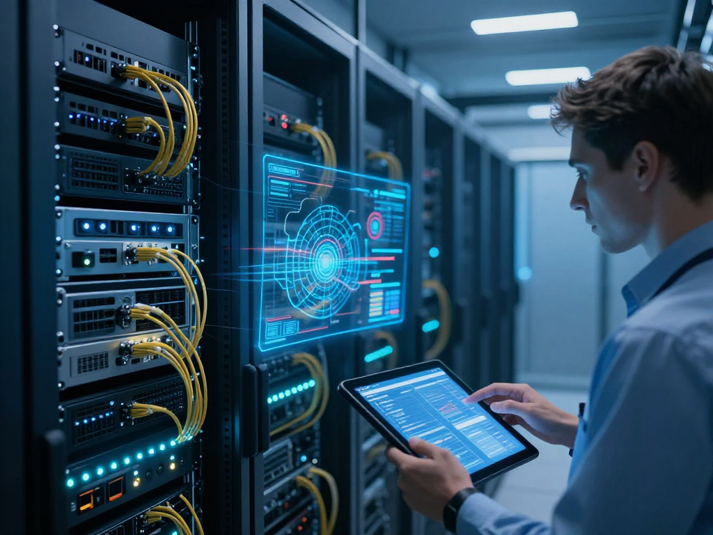 UK IPTV delivery infrastructure featuring advanced server technology and cloud computing solutions.