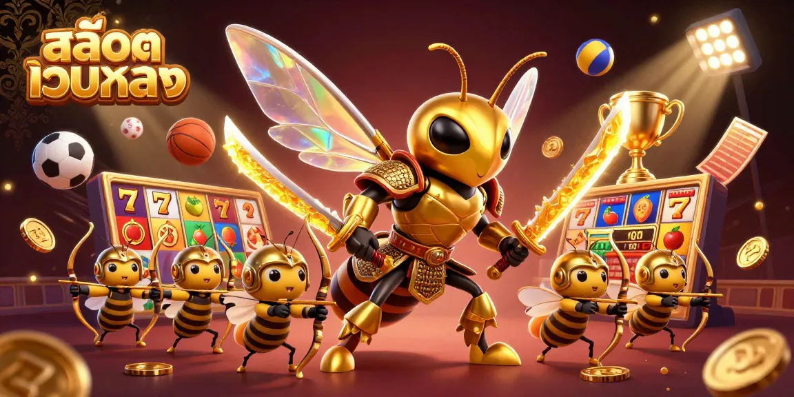 Experience thrilling สล็อตเว็บตรง action with a samurai hornet and dynamic slot elements.