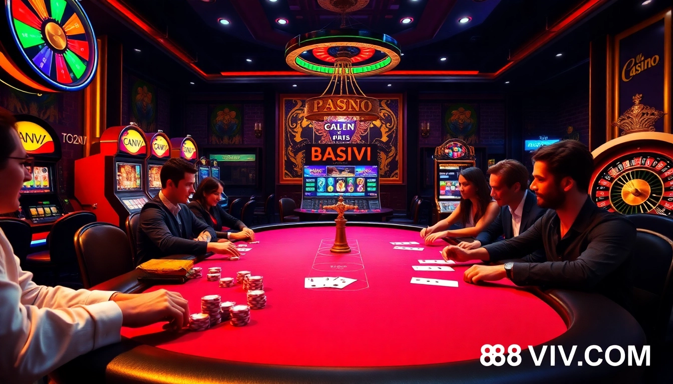 Experience the thrill of gaming with 888VI COM at an elegant poker table.