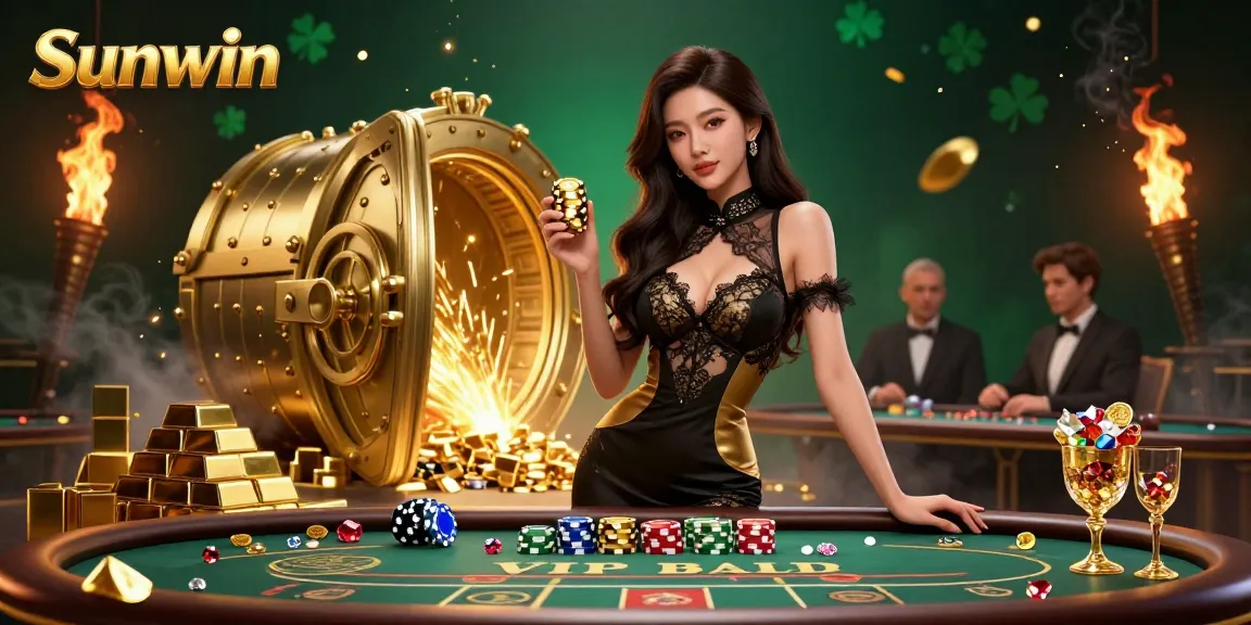 Experience the high-stakes excitement of Sunwin with golden chips and jackpots.