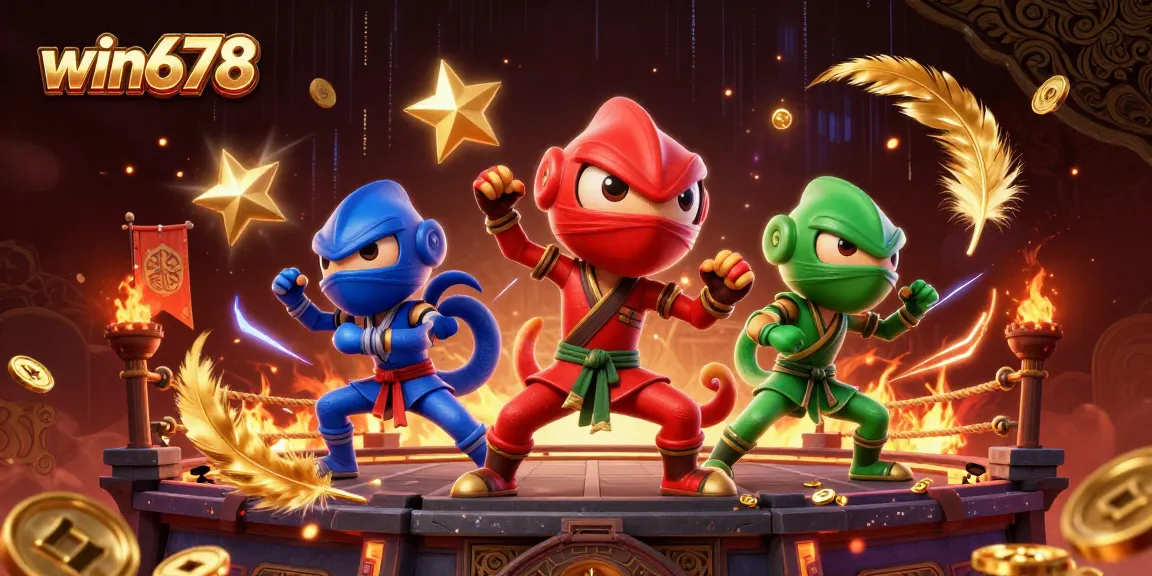 Experience thrilling gameplay with win678 in a vibrant, action-packed casino scene featuring dazzling characters.