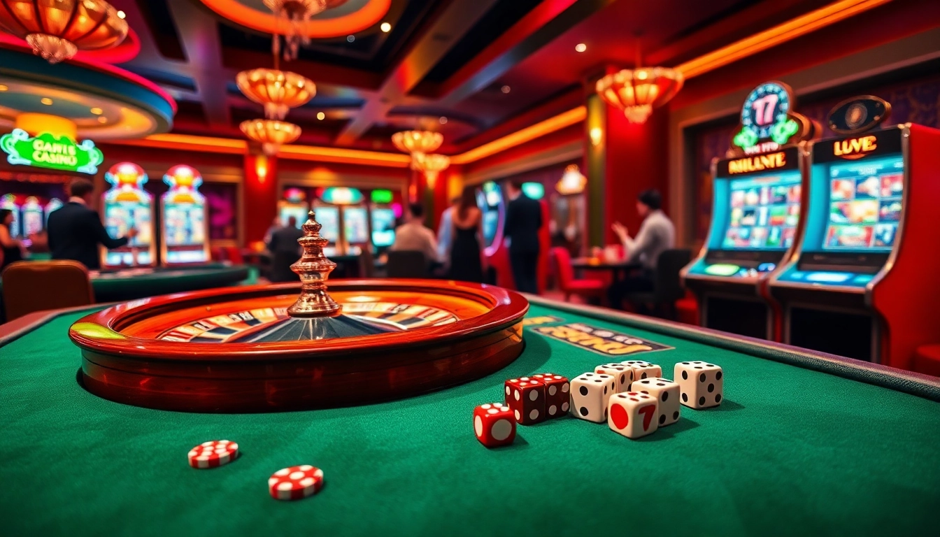 Experience the excitement of gambling at Nhà Cái 68VIP with players engaged at a roulette table.