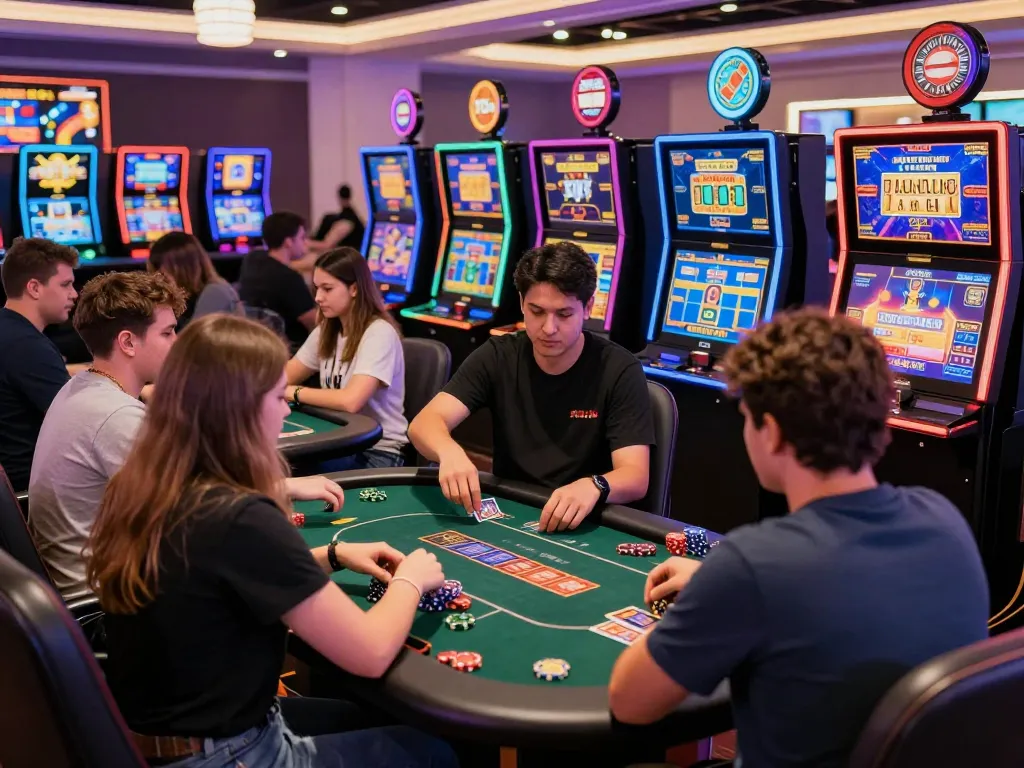 Exciting online gaming environment with players at TG88 casino, showcasing vibrant casino games and engaging atmosphere.