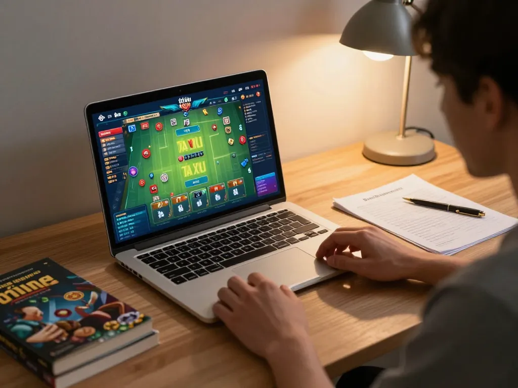 Engaging gameplay with app tài xỉu online displayed on laptop, emphasizing strategic betting and responsible gaming.