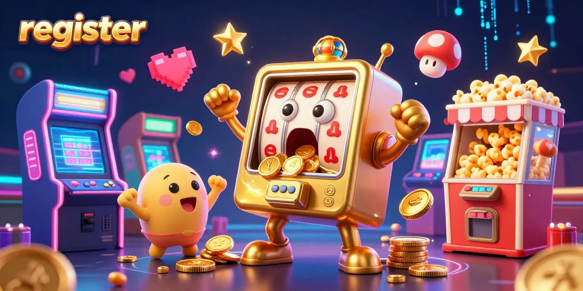 Register for exciting wins at the casino with our animated golden slot machine and baby slots!