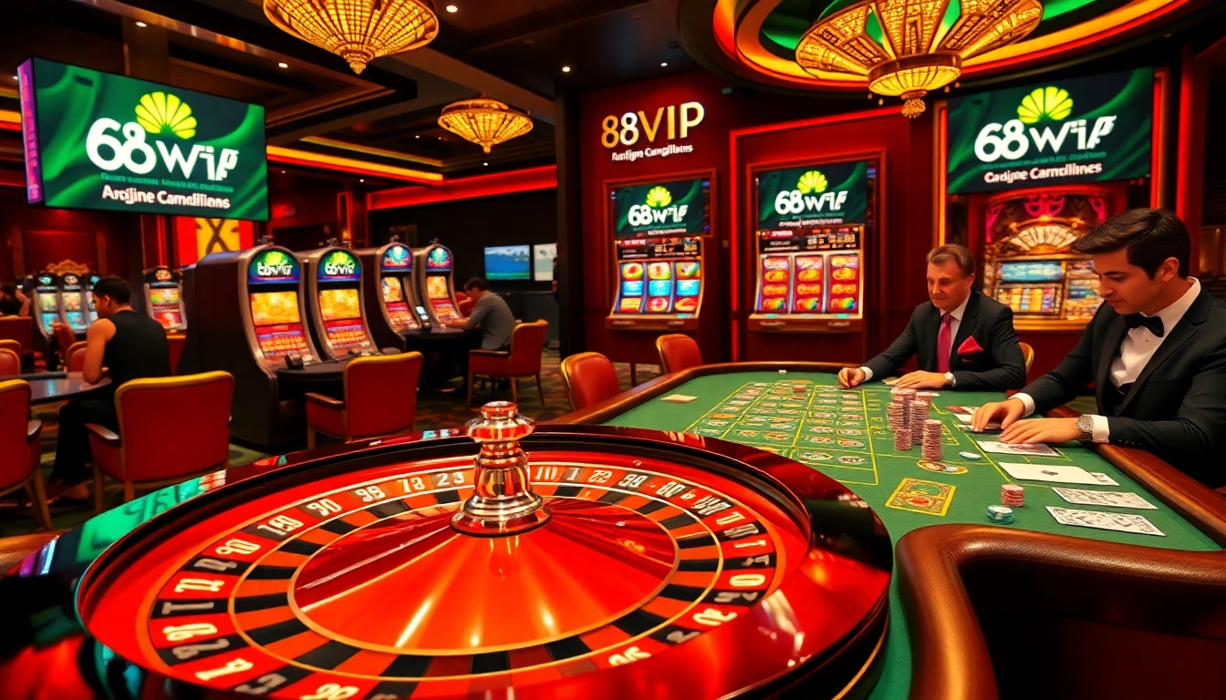Experience thrilling gameplay at 68VIP's top-quality poker tables surrounded by excitement.