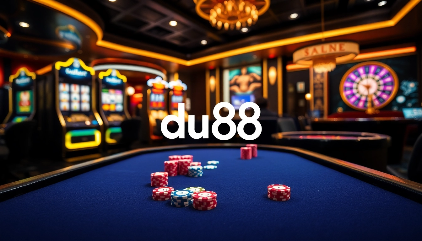 Experience high-stakes excitement at du88 with vibrant poker games and captivating casino visuals.