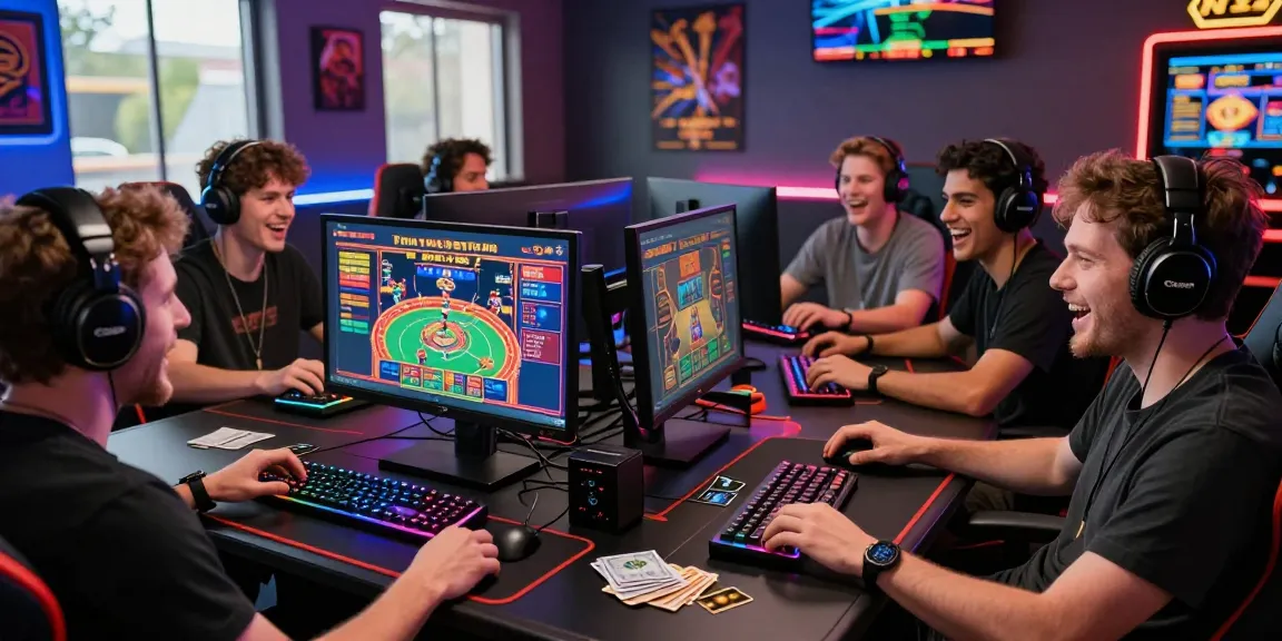 Players enjoying an exciting experience at a credit card casino with colorful gaming displays and stylish setups.