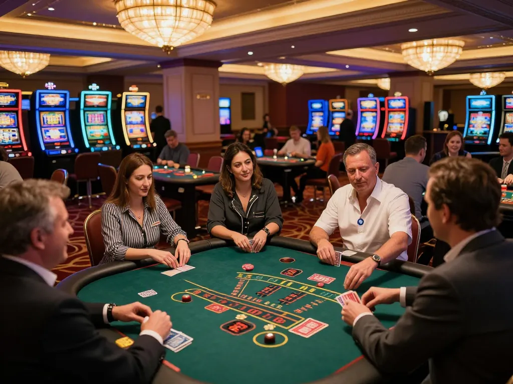 Players engaging at SC88 casino tables while enjoying vibrant gameplay with high stakes