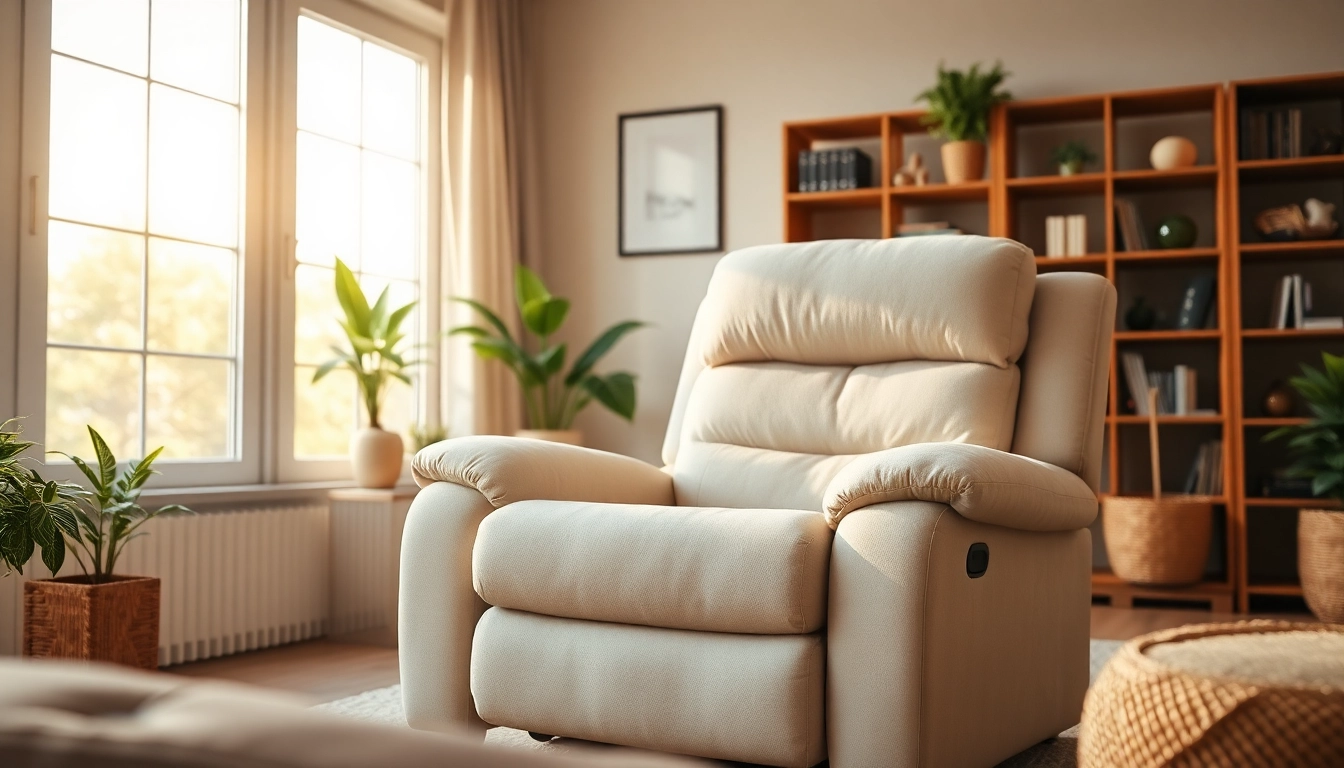 Experience ultimate comfort in this luxurious recliner sleeper chair nestled in a warm living room setting.