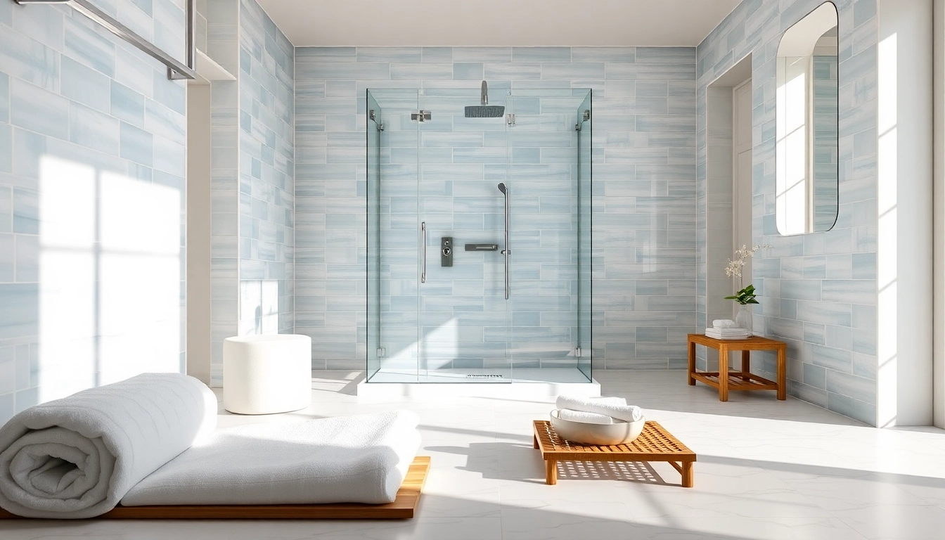 Experience the serenity of elegant showers in a modern, luxurious bathroom design.