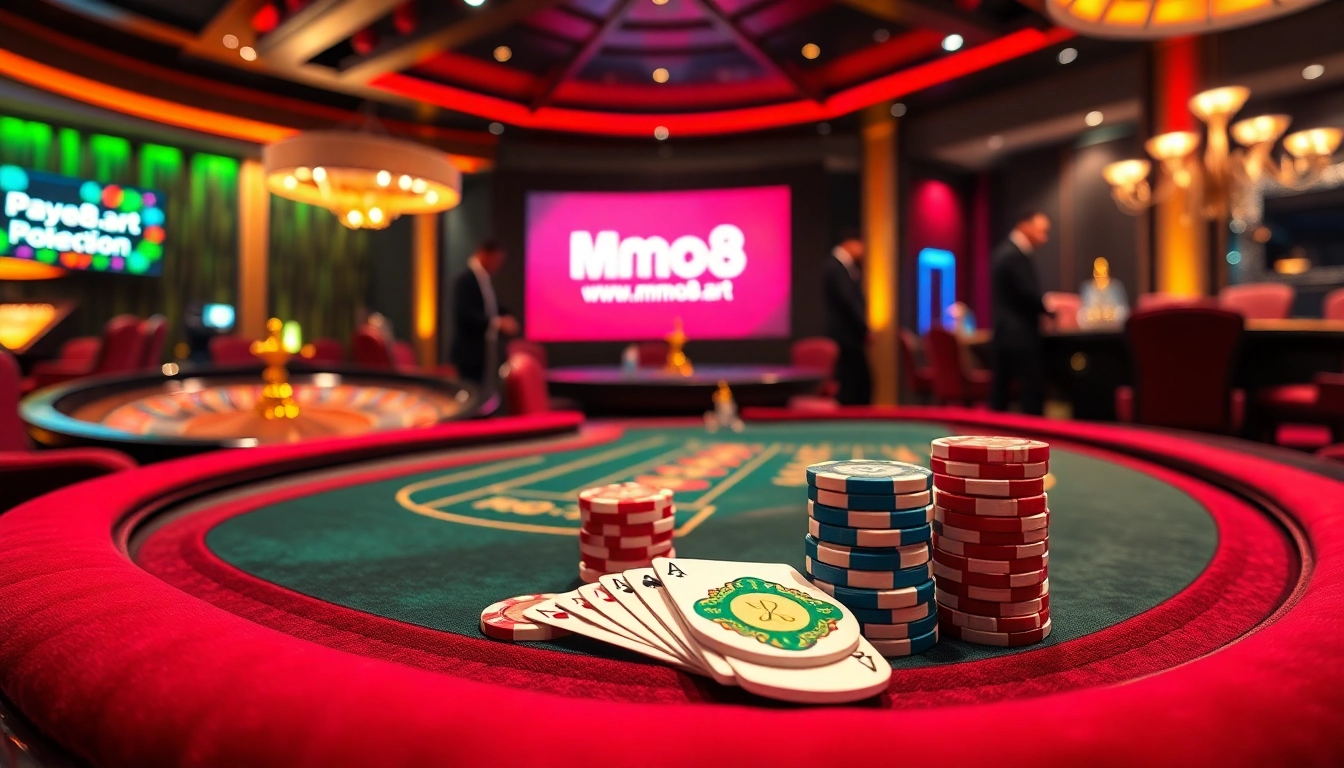 Experience the thrill of gambling at https://mmoo8.art/, where poker chips and cards come alive.