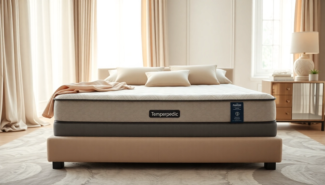 Experience the comfort of a temperpedic mattress in a beautifully designed bedroom setting.