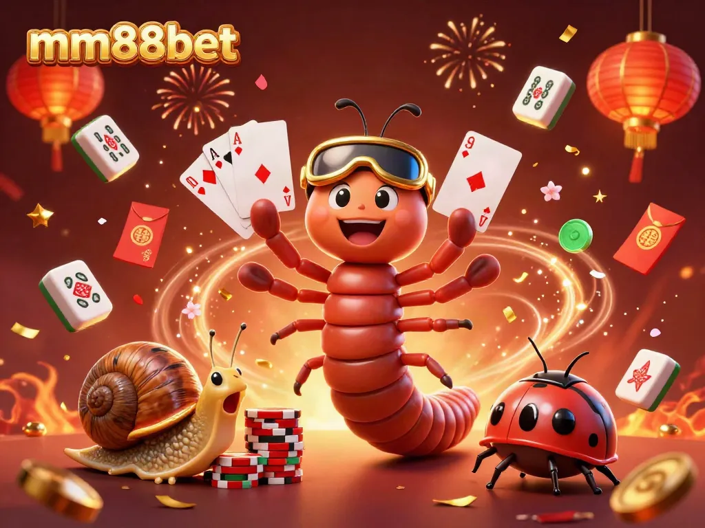 Engage in thrilling casino gameplay with mm88bet's dynamic 3D illustrated characters and vibrant casino elements.