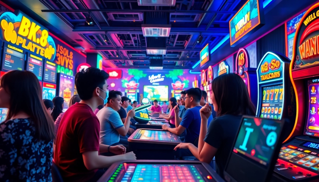 BK860S online gaming platform featuring excited players and vibrant game interfaces.