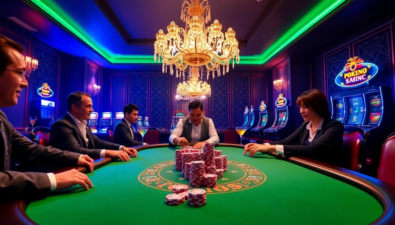 Players engaged in a thrilling poker game at 99ok online casino.